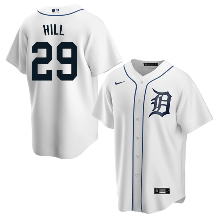 Nike Men #29 Derek Hill Detroit Tigers Baseball Jerseys Sale-White